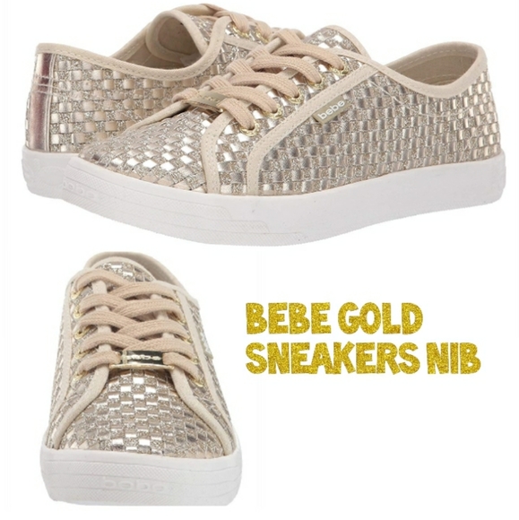 bebe gold sneakers